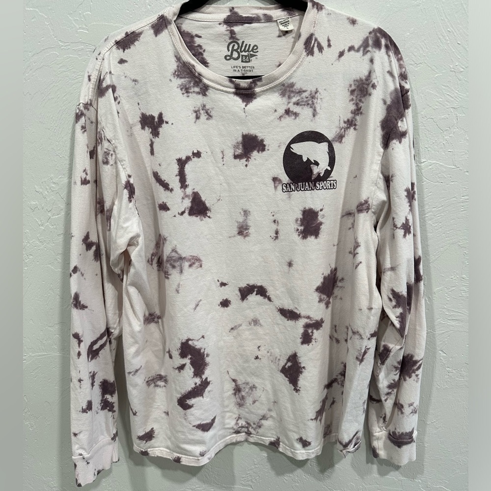 Blue 84 Women’s purple Tye Dye Long Sleeved shirt. Size L